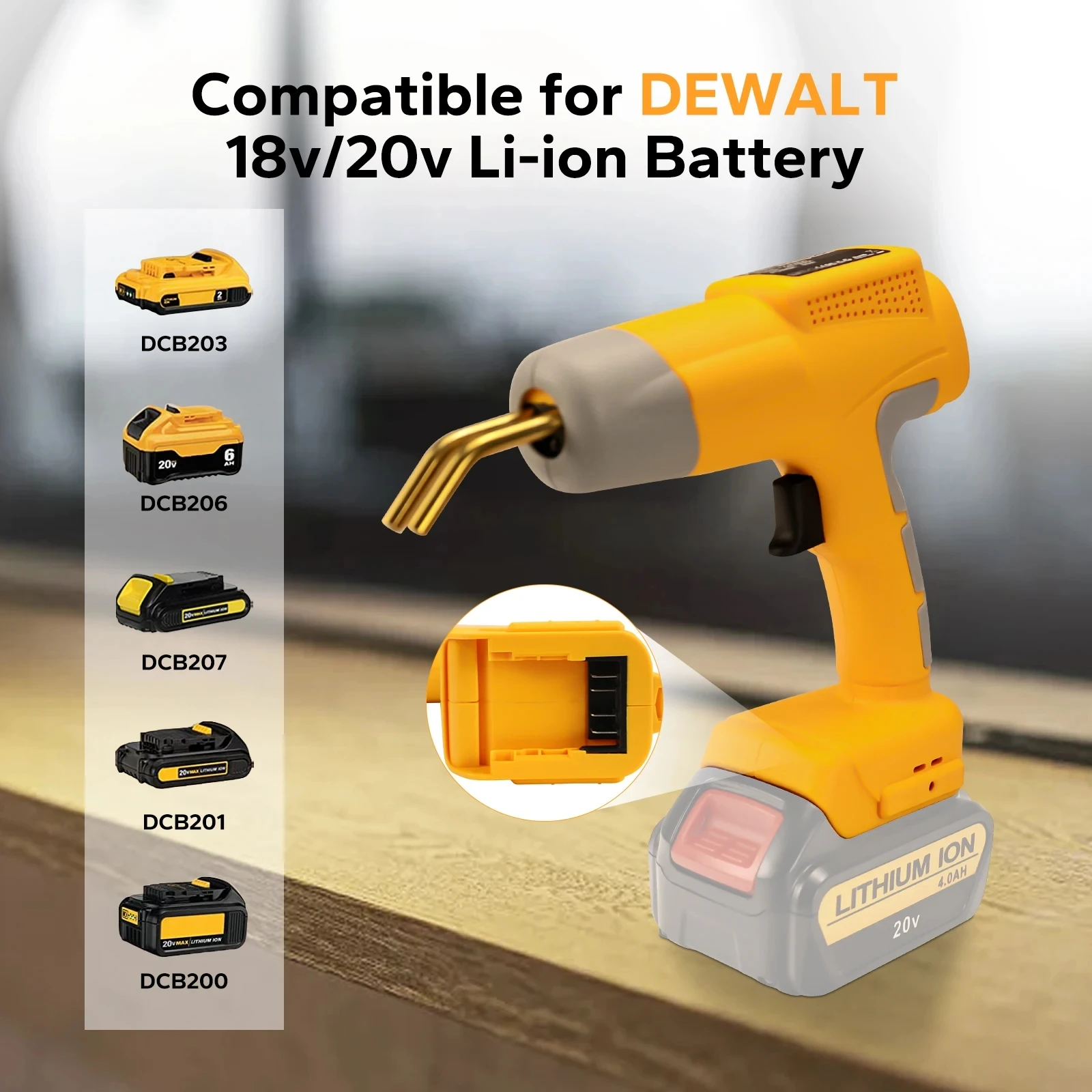 80W De-PO05 Plastic Welding Nail Gun Cordless for Dewalt 20V Battery 3S Quick Heat with 600pcs Hot Staples 4