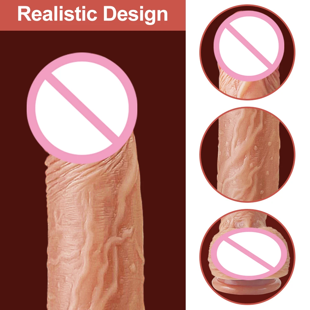 Thrusting Heating Realistic Dildo G Spot Vibrator Telescopic Penis Female Sex Toy for Women Remote Control Adult Masturbation