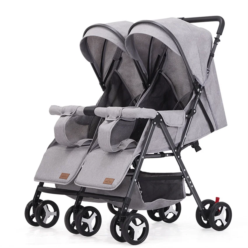 Twin Umbrella Stroller Lightweight And Foldable Double Stroller Sitting Lying Down And Elevator Access