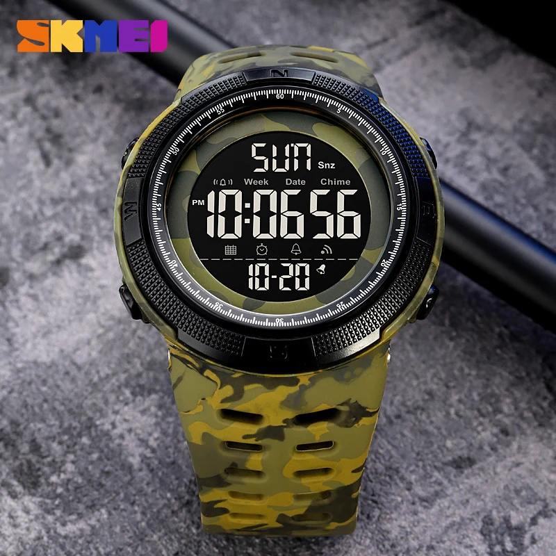 SKMEI 2070 Sport Watch for Men Waterproof Digital Countdown Electronic Mens Wristwatches Military LED Clock 1251 Reloj Hombre 4