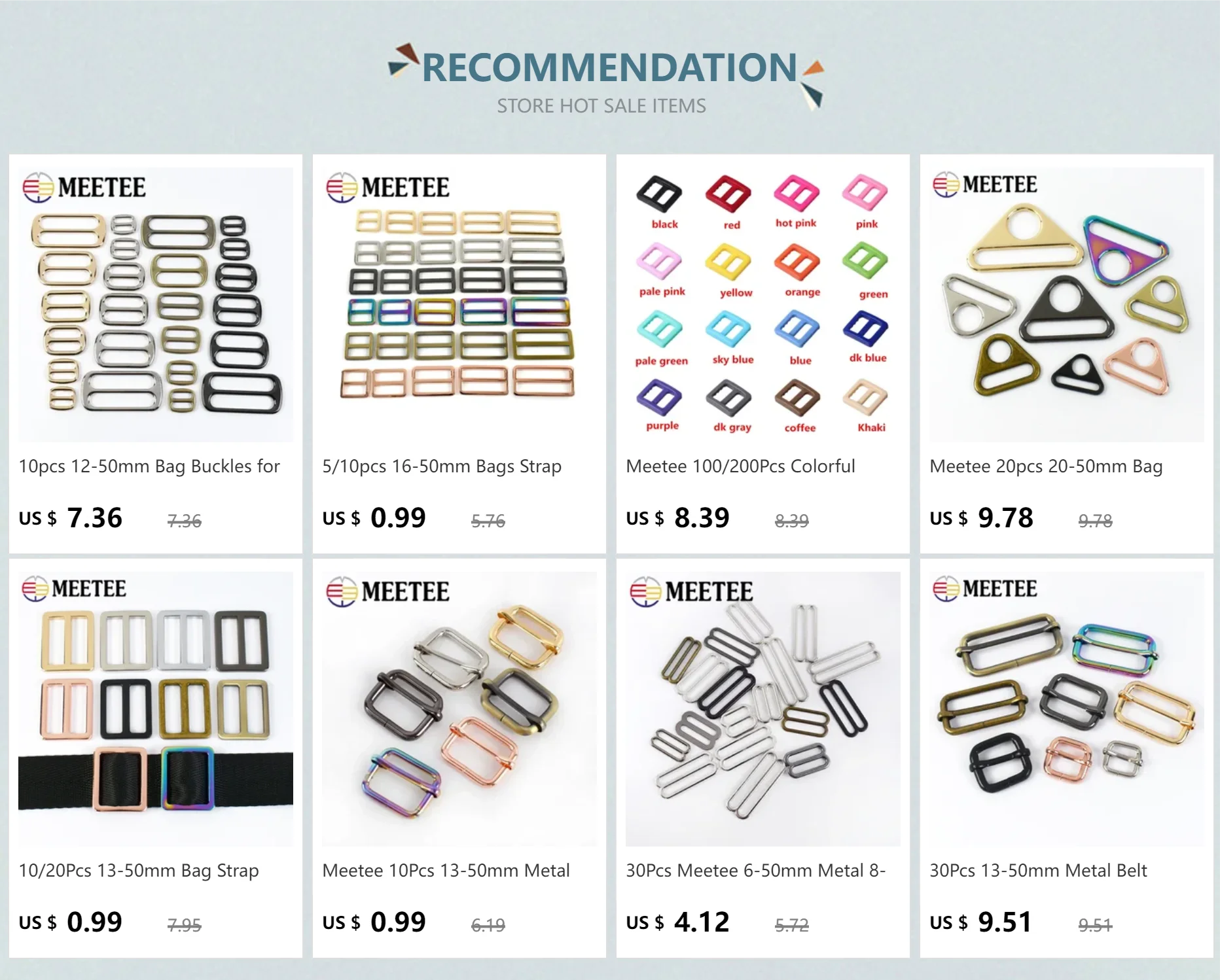 Description Picture 2 of itemMeetee 4/10Pcs 25mm Backpack Sliders Til-Glide Clasp Metal Adjustment Buckle Bag Strap Hook DIY Webbing Belt Buckles Accessory