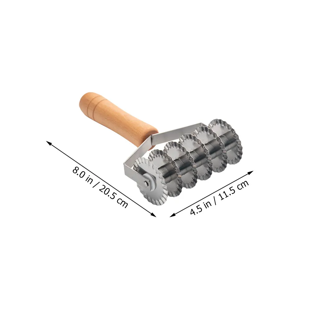 Stainless Steel Dough Cutter Wood Handle Lattice Dough Cutter Pastry Bread Pizza DIY Bakeware multiuse Kitchen tool
