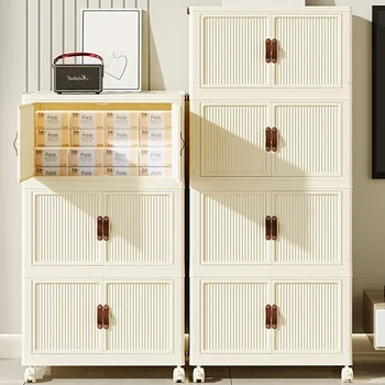 바퀴 달린 대형 더블 문짝, 개방형 접이식, 무료 설치, 보관 캐비닛 소파, 거실 캐비닛 오거나이저