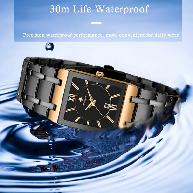 New WWOOR Gold Watch Women Fashion Waterproof Square Quartz Watch Ladies Luxury Sport Wrist Watches Famous Top Brand Women Clock