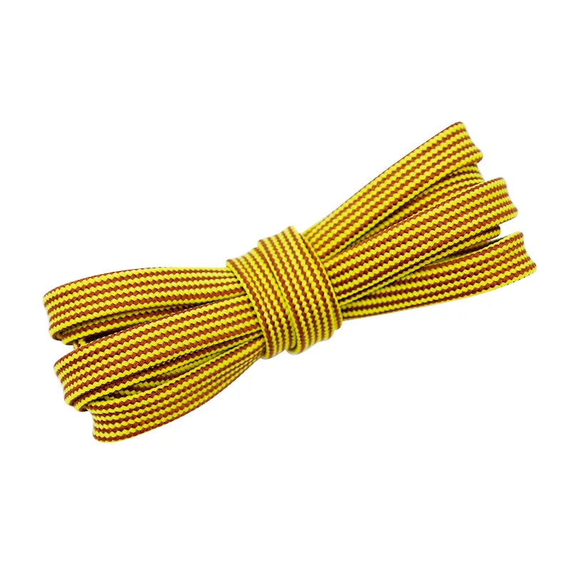 Coolstring Traveling Hiking Boot Tape 7MM Yellow-Brown Flat Sneaker Cord Official 60-100Cm Spring/Autumn Tour Kid Shoe Accessory