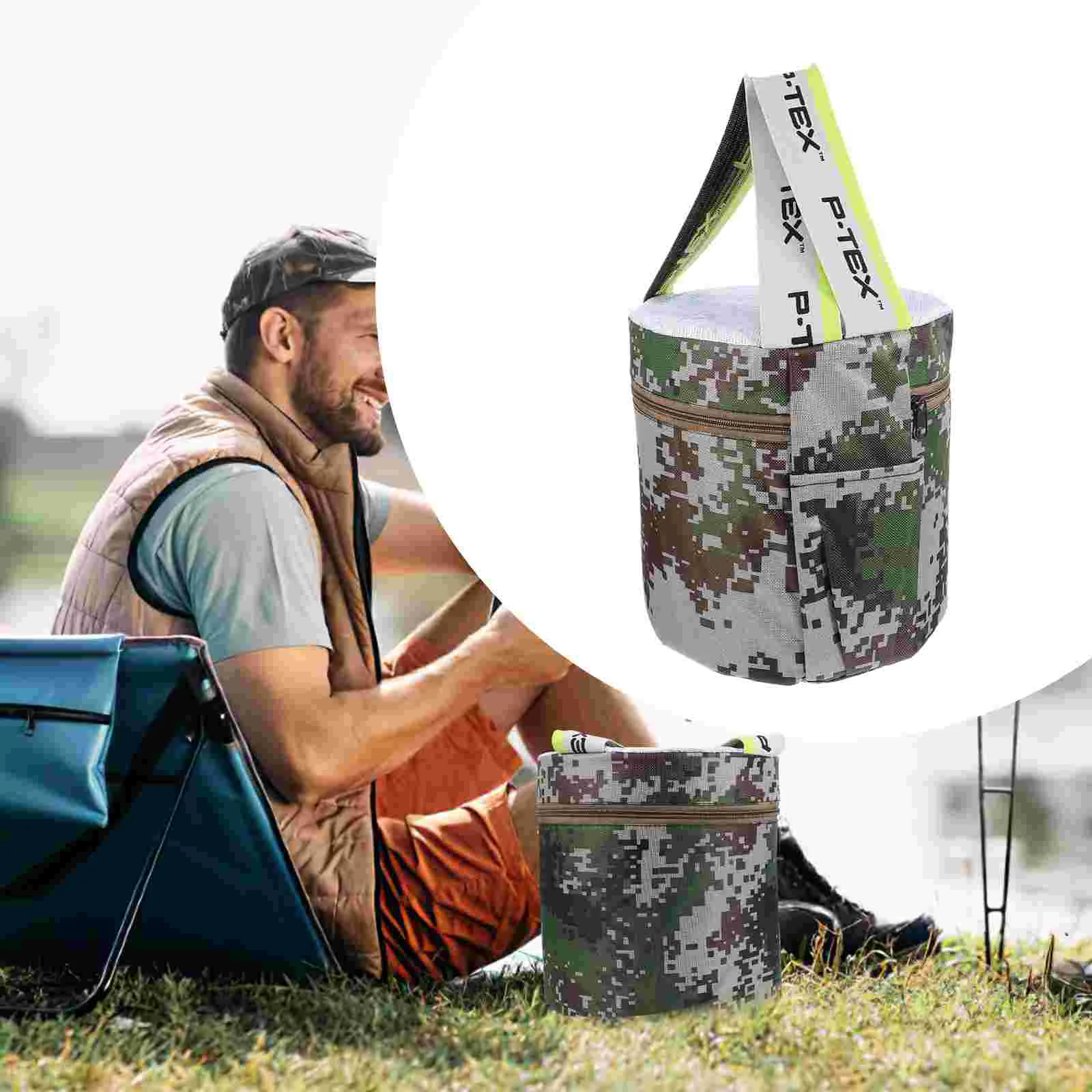 Sgabello Da Giardinaggio Portatile Con Cuscino E Tracolla – Altezza 18 Cm, Sostiene Fino A 150 Kg, Versatile Per Pesca, Campeggio E Zaino