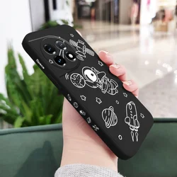 Galactic Liquid Silicone Space Travel Phone Case for OnePlus 12 5G (Black)