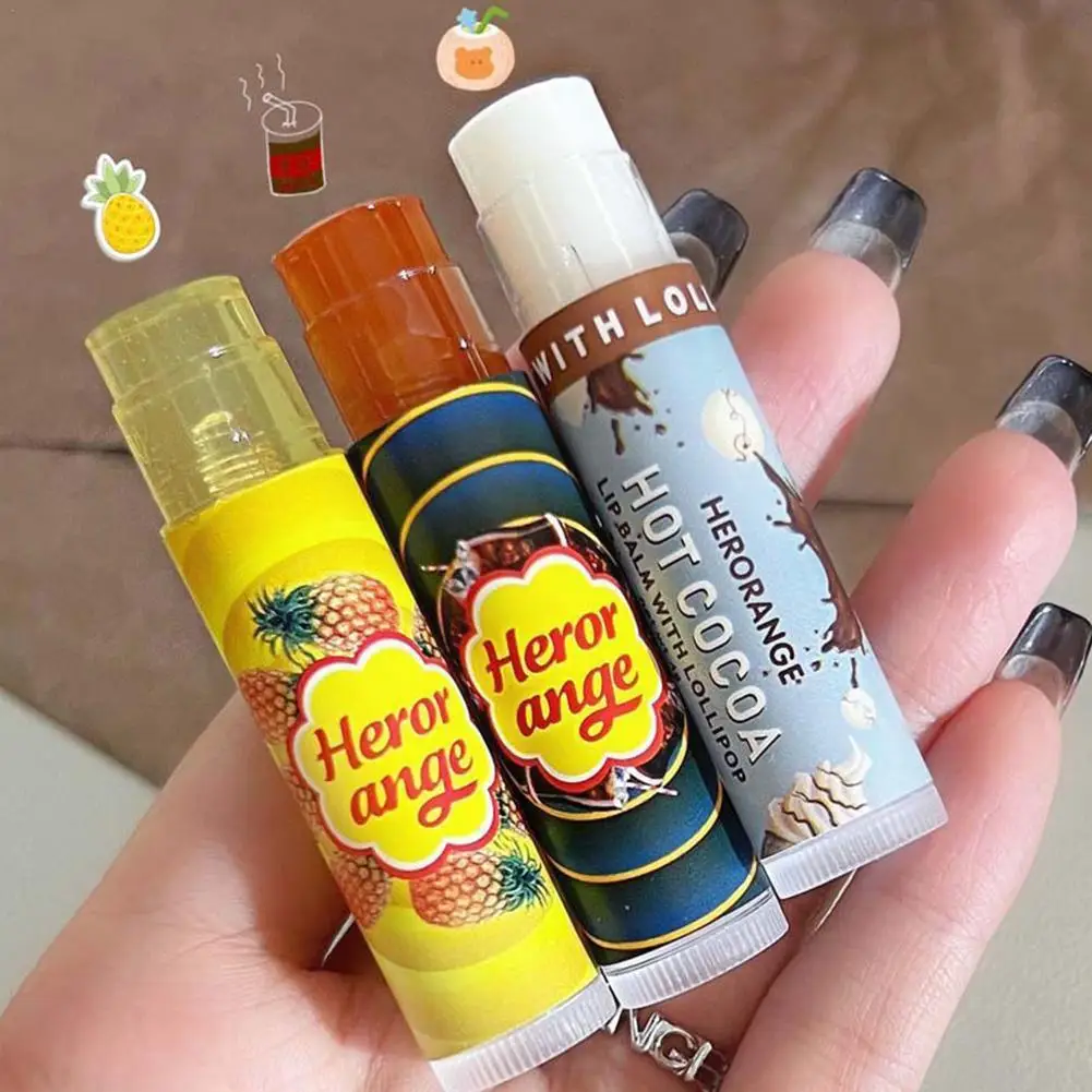 

1PCS Moisturizing Fruit Lip Balm Long Lasting Nourishes Line Care Aging Anti-drying Anti Hydration Lip Lips Reduce Lipstick X8T1