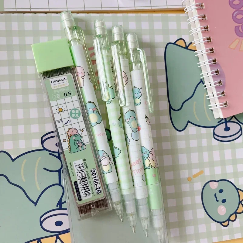 Automatic Pencil Boxed Cartoon Activity Pencil Student Cute Creative Press Pen School Stationery with Eraser Gift 3
