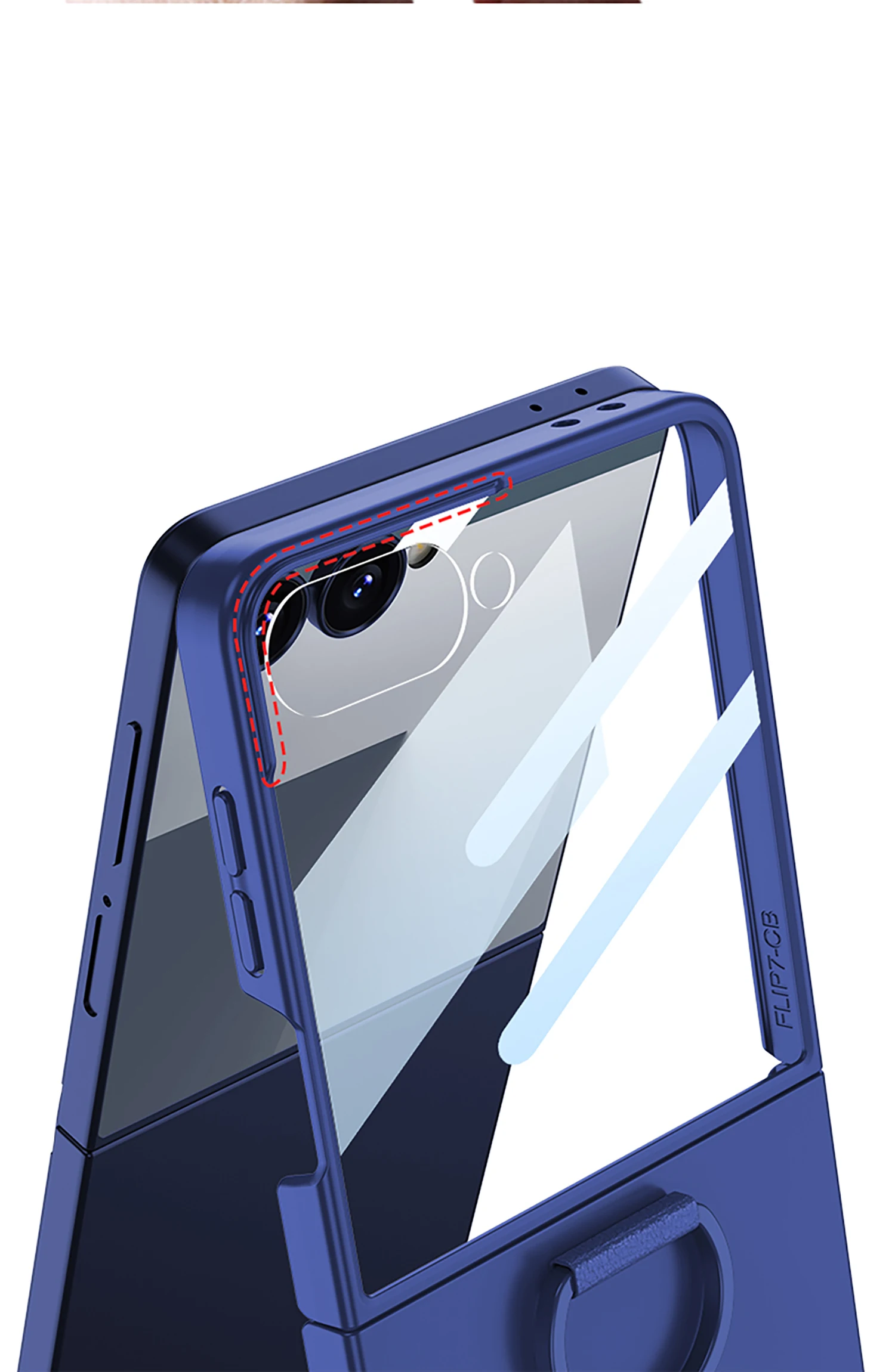 Original Case for Samsung Galaxy Z Flip 7 Ultra-thin Ring Holder Outer Screen Gl