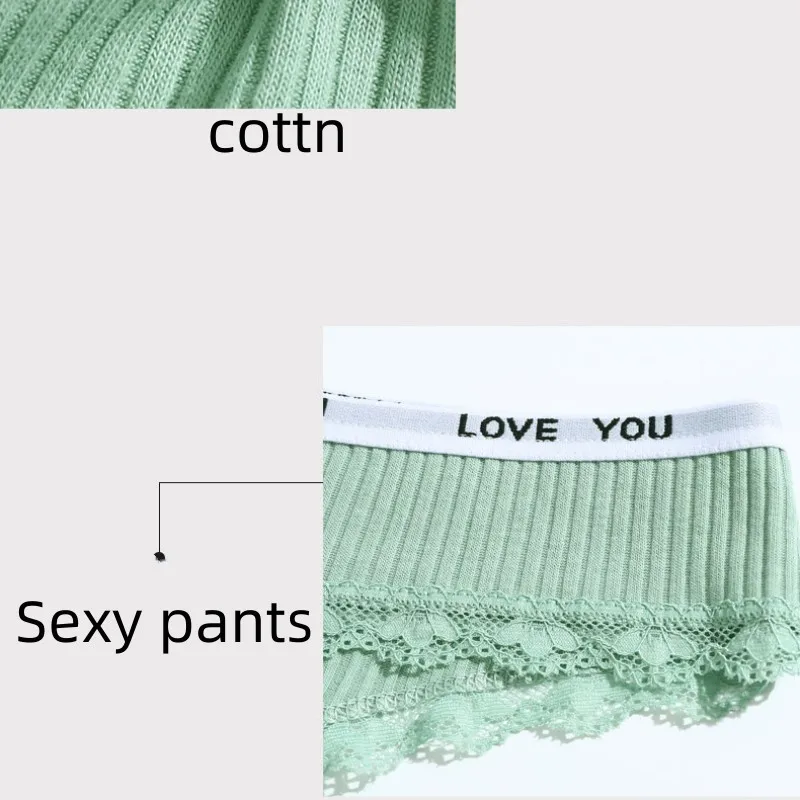 3-Piece Thong Cotton Sexy Ladies Panties Women's Underwear Low