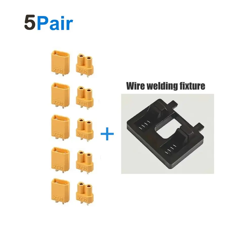 XT30 Connector Plug Female/ Male XT30 Bullet Connector with Welding Fixtures for RC Battery Connector, RC Lipo Battery Car Boat image 7