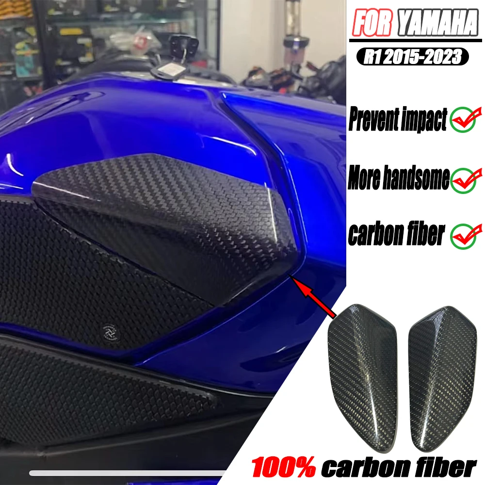 Per R1/M Protezioni Per Serbatoi In Fibra Di Carbonio Coperture Protettive Per Serbatoi Finitura Lucida Opaca Per Yamaha R1/M 2015 2016 2017-2022 2023