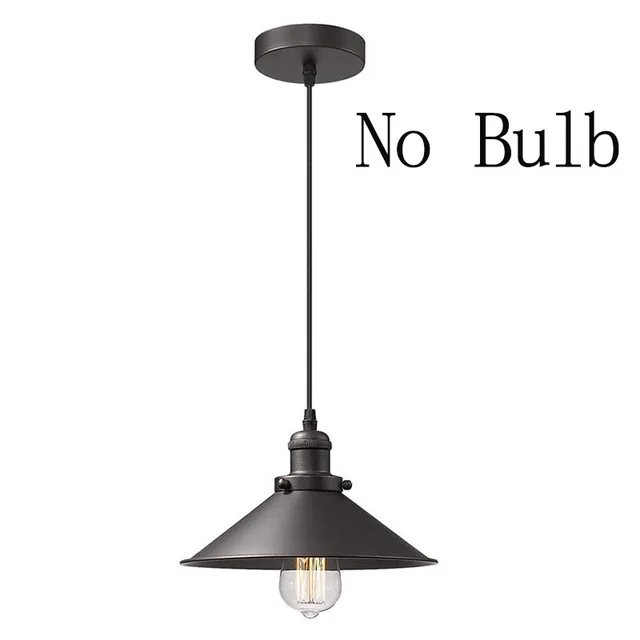 Vintage Pendant Light Loft Retro Chandelier Pendant Lamp E27 Base Industrial Hanging light Edison Home Lighting for Living Room Black 1Piece No Bulb
