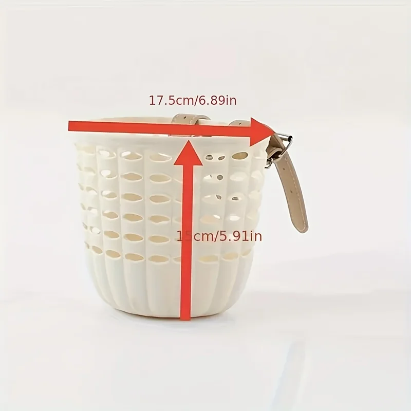 Bicycle Basket, Bicycle Basket Front Basket, Front Handle Carrier, Bicycle Plastic Basket, Suitable for Riding and Storage