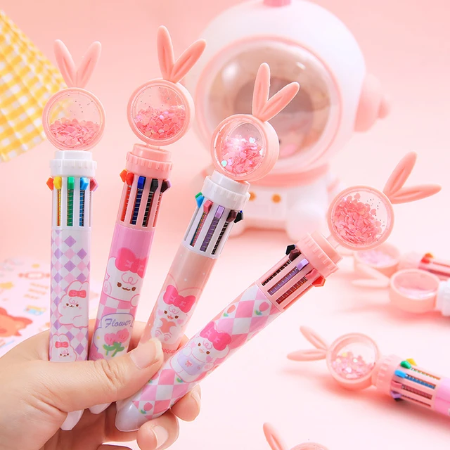 Kawaii Cute Animal Cartoon Chunky Ballpoint Pens 8/10 Color School Office  Supply Stationery Multicolored Pens Colorful Refill - AliExpress