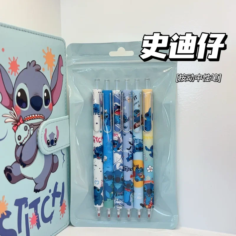 

Новый дизайн, гелевая ручка 12 шт., аниме Стич, Cinnamoroll, милая ручка, набор, Студенческая принадлежность для письма, канцелярские принадлежности 0,5 мм, черный школьник, приз на экзамен
