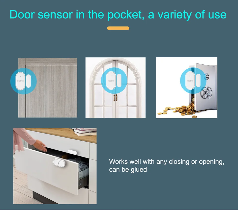 Wireless Mini Door Window Magnet Sensor Detector D30 For G95 G34 Home Alarm WiFi