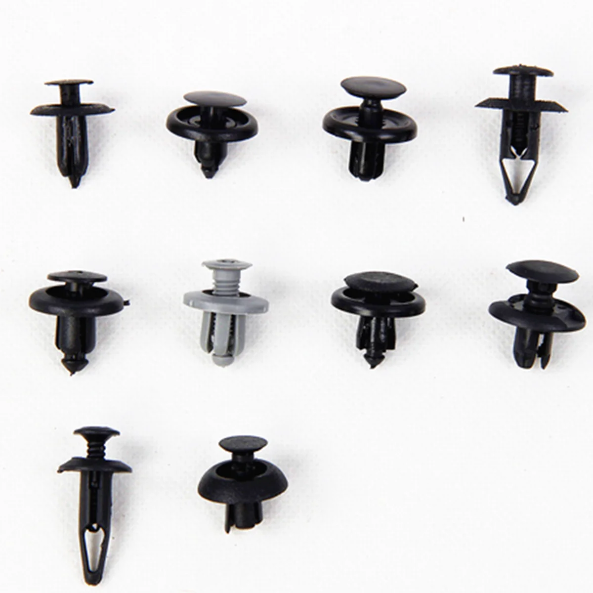 8MM Black Plastic Vehicle Car Bumper Clips Fastener Buckle Interior