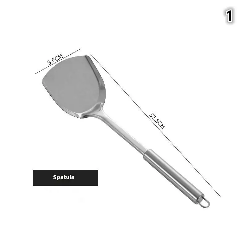 Stainless Steel Cooking Utensils Set - Shovel, Soup Spoon, and Turner