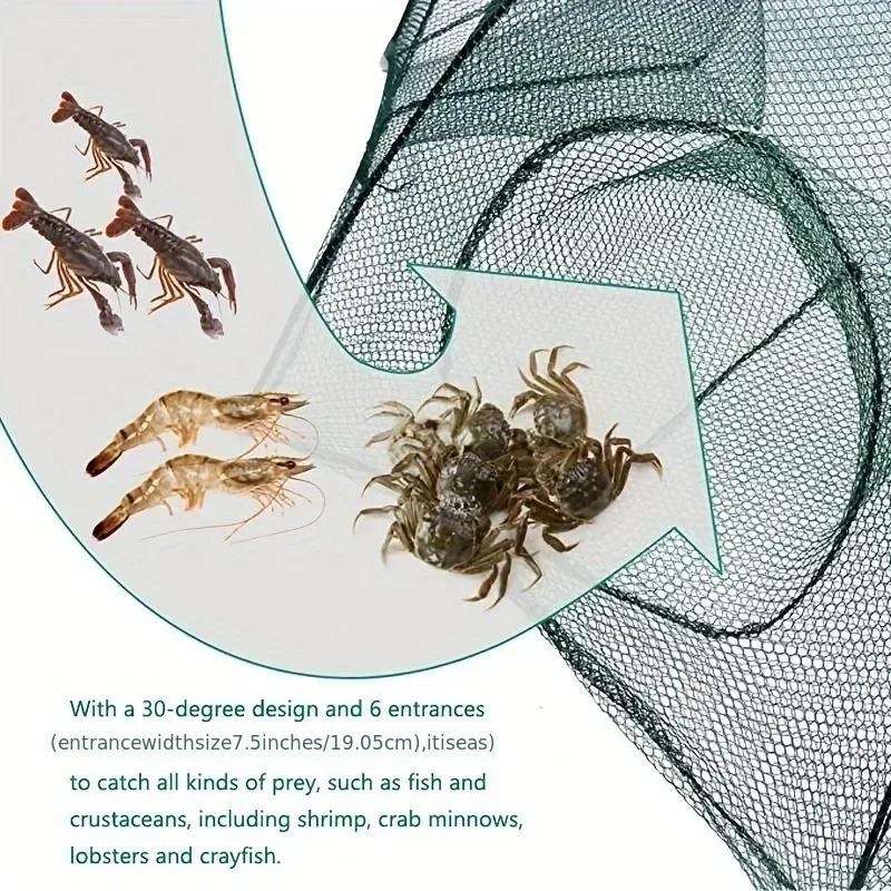 1 Umbrella Cage Shrimp Cage Umbrella Style Automatic Folding Fishing Fishing Net Easy To Catch Lobsters and Crabs fishing net fishing traps crayfish catcher crab traps