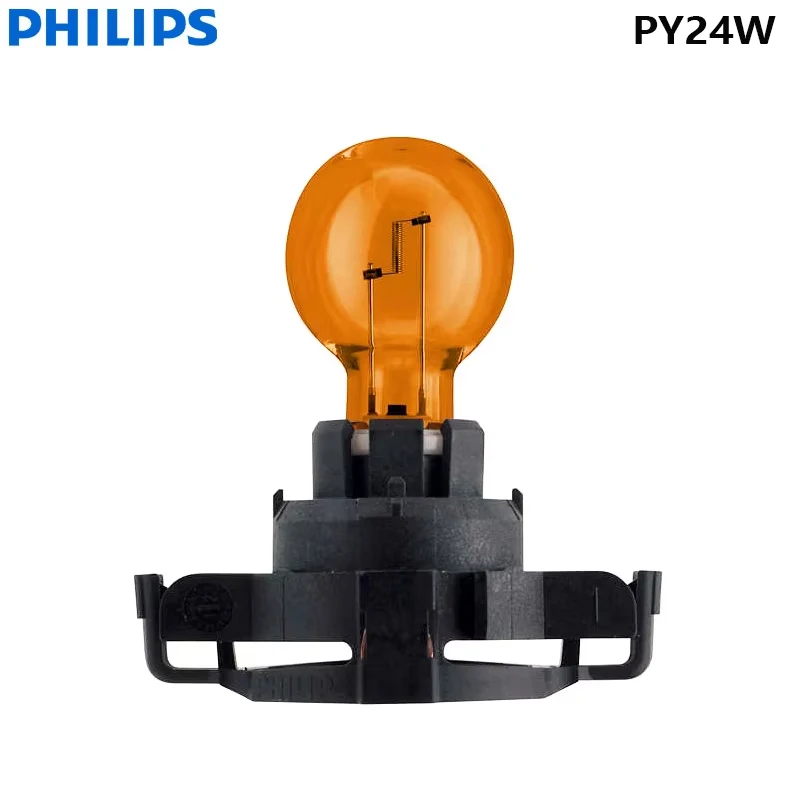 필립스 자동차 할로겐 PY24W 12190NA 표시등 전구  12V 24W PG20/4 HiPerVision 2200K 오렌지 신호등 ECE 12190NAC1,1X