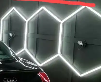

DIY 3 шестигранные гаражные атмосферные декоративные лампы для автомобильной мастерской с шестигранной светодиодной панелью светильник