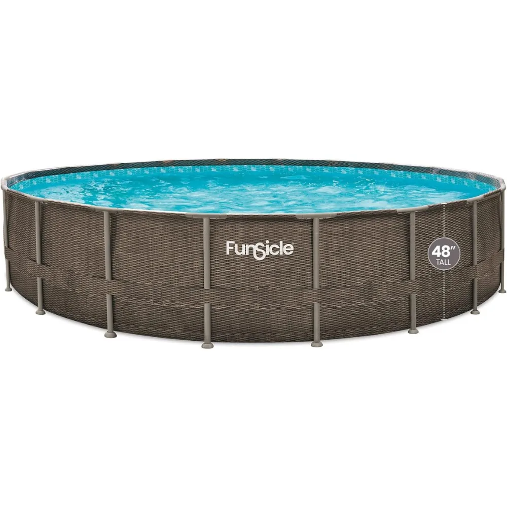 

Уличная ванна, 20 футов X 48 дюймов, Круглый дизайнерский оазис над землей, бассейн, темная двойная лоза, уличная Ванна