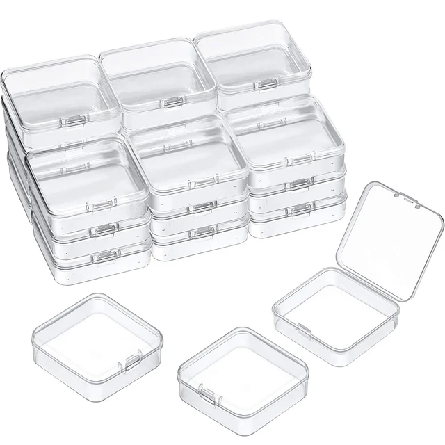 6 Packs Kleine Klar Kunststoff Fall Perlen Lagerung Container Box mit  Klappdeckel für Nähen Handwerk Schmuck Münzen Transparent Box - AliExpress