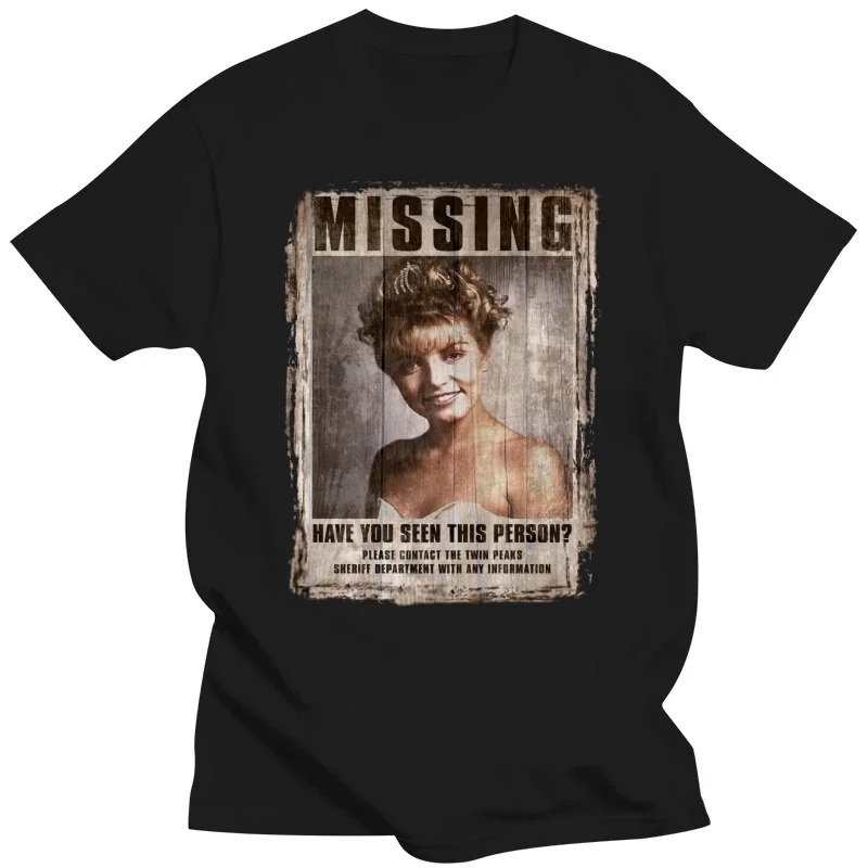 

2019 New Summer Tee shirt Laura Palmer Twin Peaks Missing Distressed Style T Shirt Retro Vintage Classic Casual T-shirt