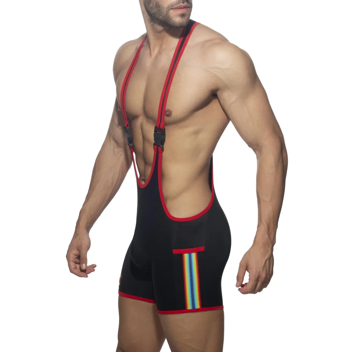 Men's Sexy Front Buckle Jockstrap Bodysuits Sportwear Fitness Wrestling Singlet Male One-piece Jumpsuit Underwear Man Bodywear