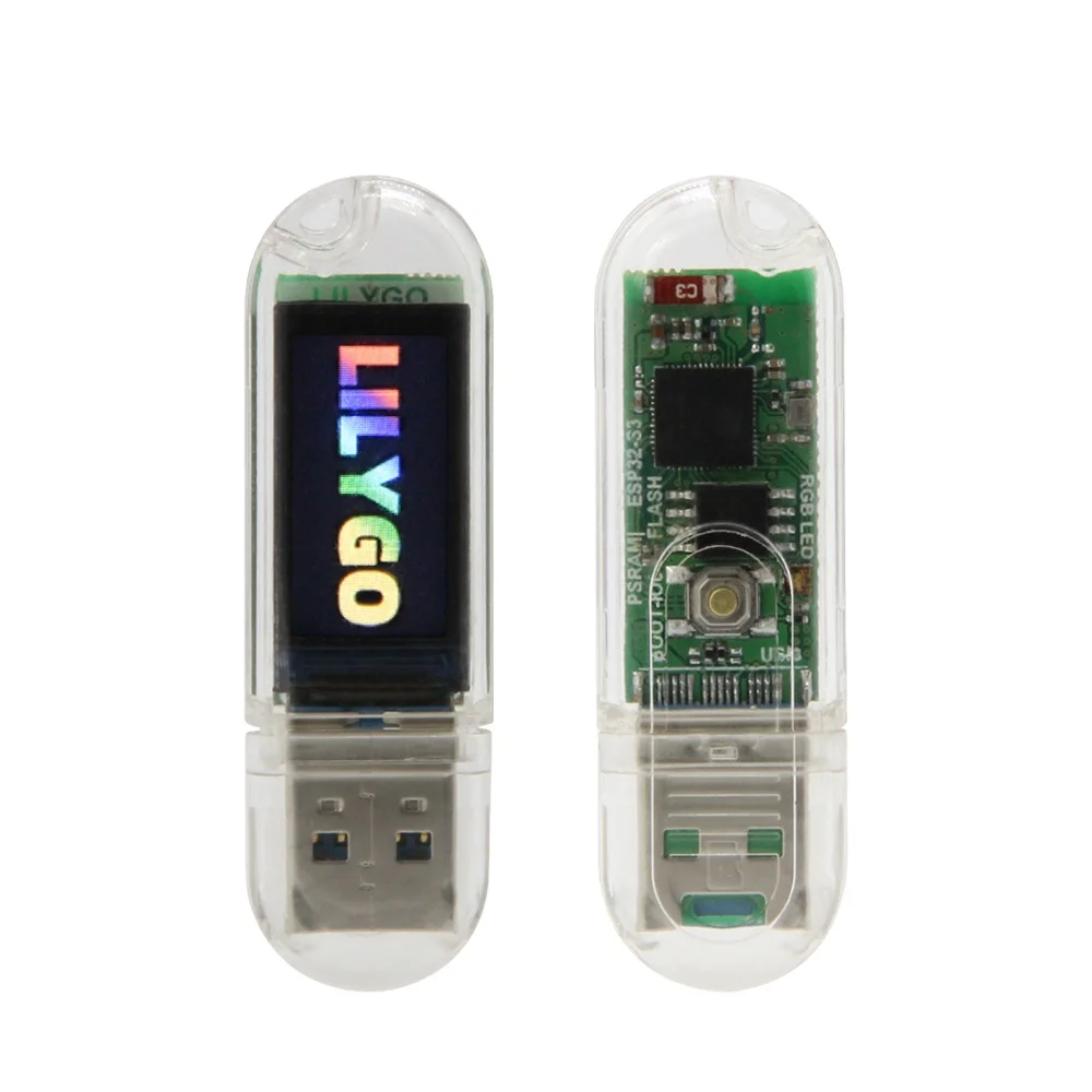 

LILYGO T-Dongle-S3 development board with 0.96-inch LCD display supporting WiFi Bluetooth TF card