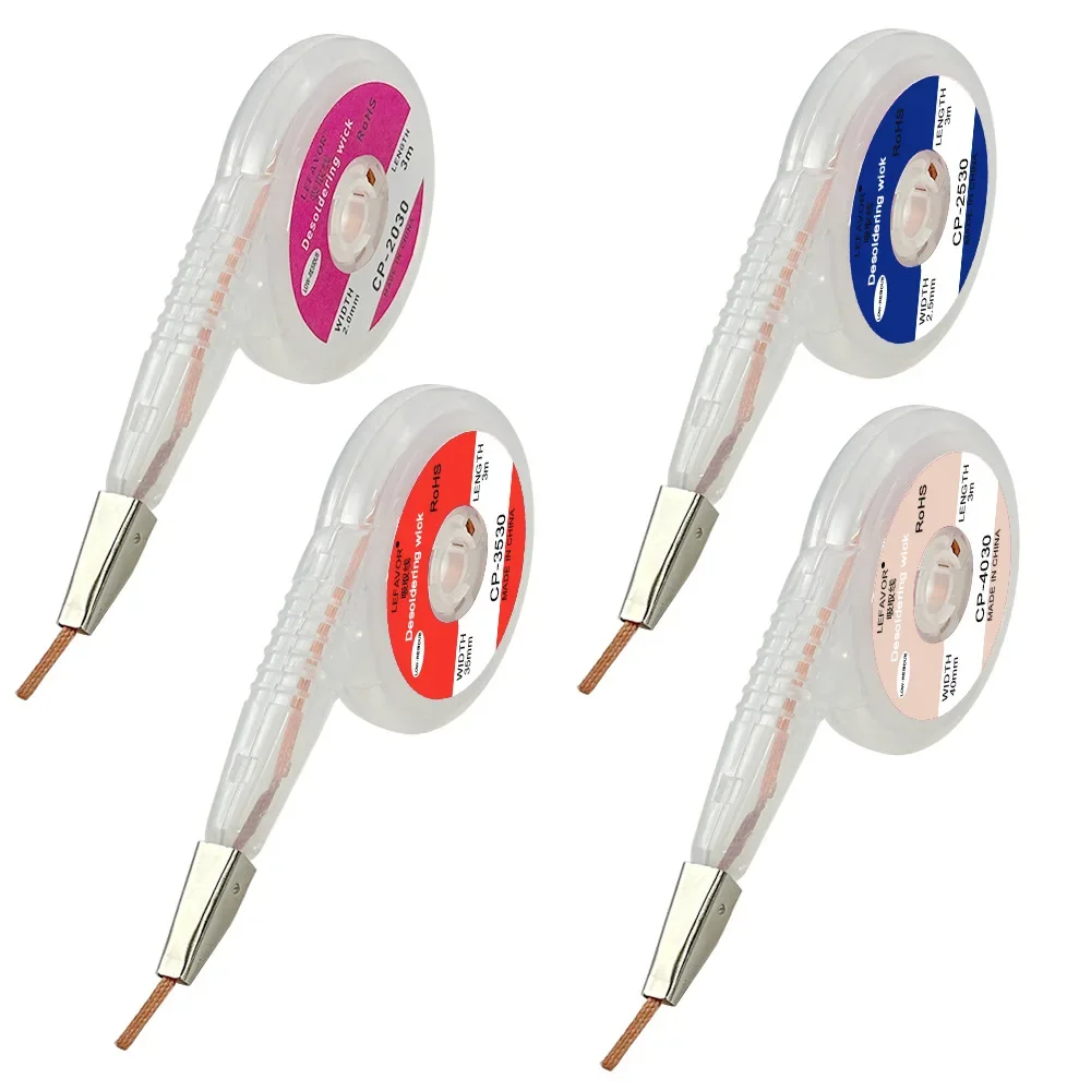 Anti-hot Desoldering Wick Wire Mesh Tape Copper Accurate Control Sucker Braid Desoldering For Soldering Solder Remover 2.0-4.0mm