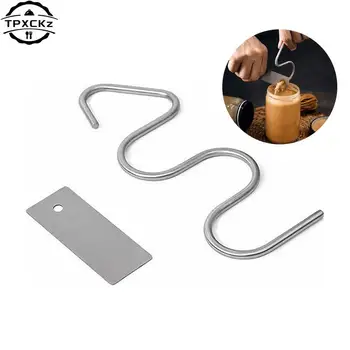 Agitatore per burro di arachidi naturale adatto a barattoli Gadget per mescolare la cucina materiale in acciaio inossidabile per mescolare vari burro e marmellata 1