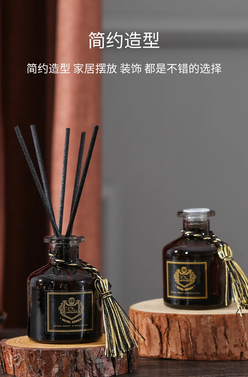 50ml Household Indoor Toilet Deodorant Aromatherapy Bottle Reed Diffuser Set Rattan Dried Flower Lasting Fresh Air Fragrance Set