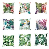 Summer Tropical Plants Pillow Case Green Leaves Decorative Pillowcases Summer Green Leaves Throw Pillow Case Cover Pillowcase 1