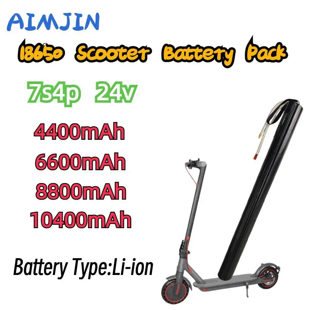 

24V 4.4/6.6/8.8/10.4AH Lithium Battery Pack Carbon Fiber Scooter Electric Scooter Battery Pack Carbon Fiber Battery