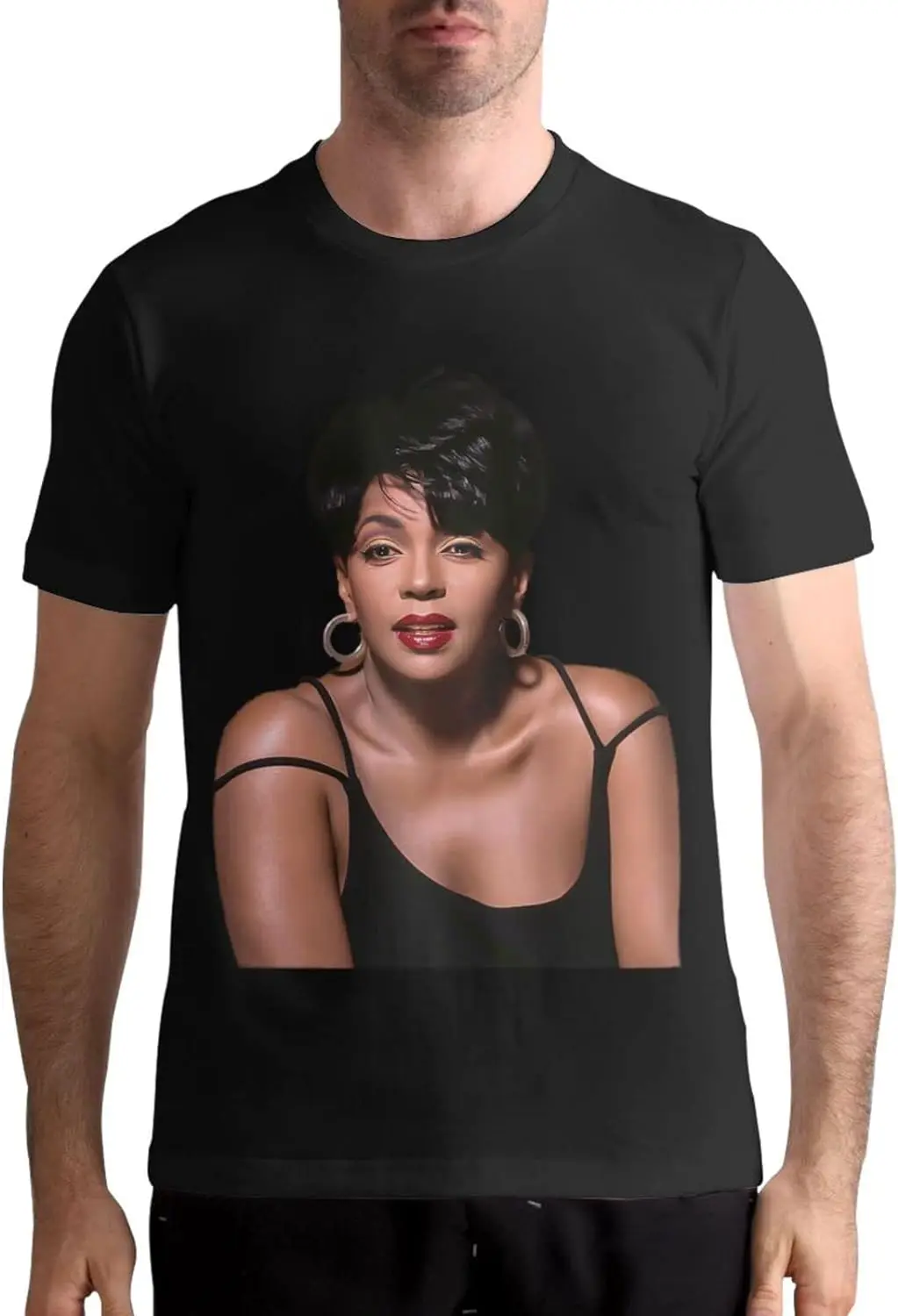 

Men's T-Shirts Cotton Short Sleeve Shirt Casual Graphic Round Neck Tees Top Black