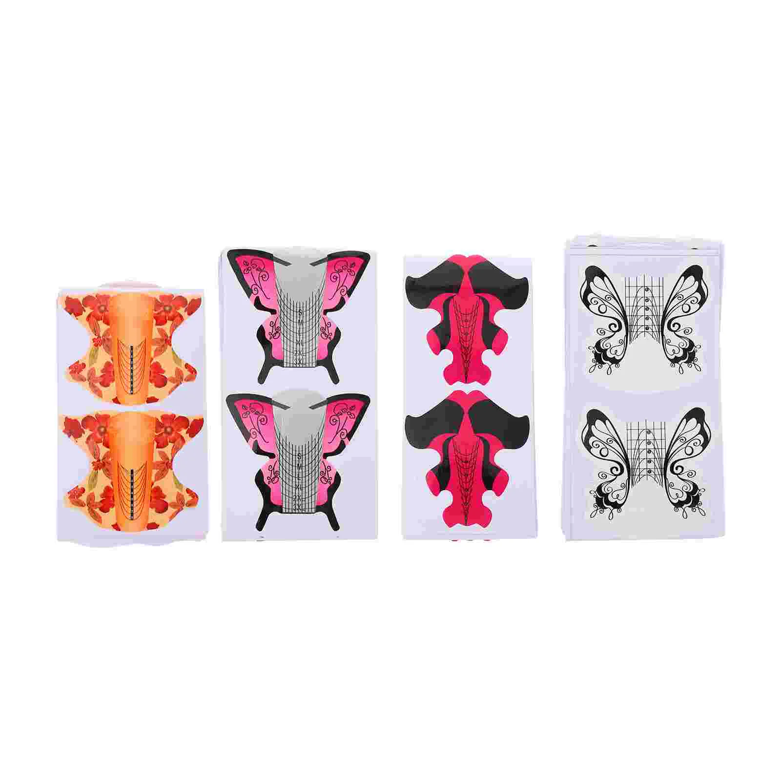 

400 Pcs Extended by Nail Paper Holder Giftsetfor Women Manicure Tools Growth Tip Extension Stickers Supplies