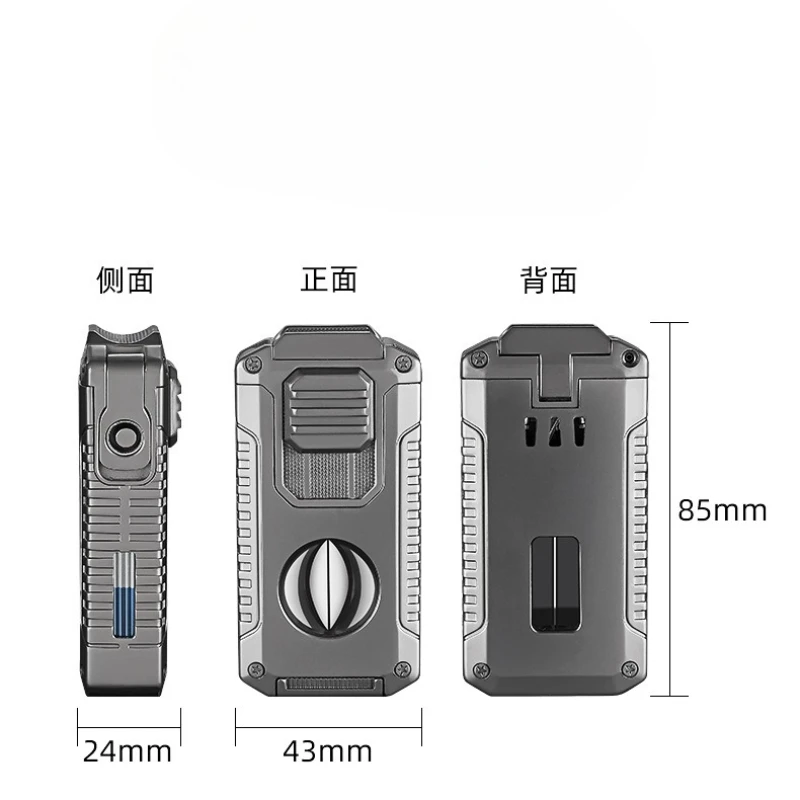 Portable Multi-function Jet Lighter with V-shaped Cigar Cutter 6