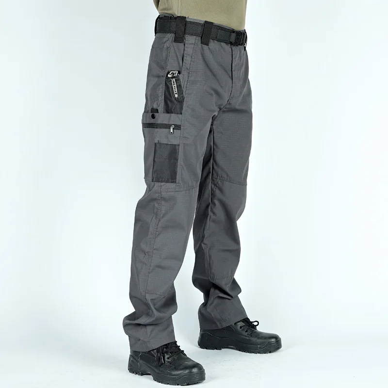 Men\'s Cargo Pants Multi Pockets Work Trousers Casual Tactical Pants Male Outwear Army Straight Autumn Spring Pants New