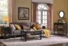 Oxford Coffee Table with Thicker Legs, Black Wood Coffee Table with Storage for Living Room 3