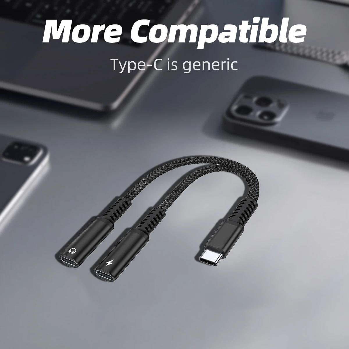 USB C-3.5mm 헤드폰 및 충전 어댑터, 타입 C-아우크스 잭 동글 케이블, 아이폰 16 17 Pro Max, 갤럭시 S23 S24 Ultra용