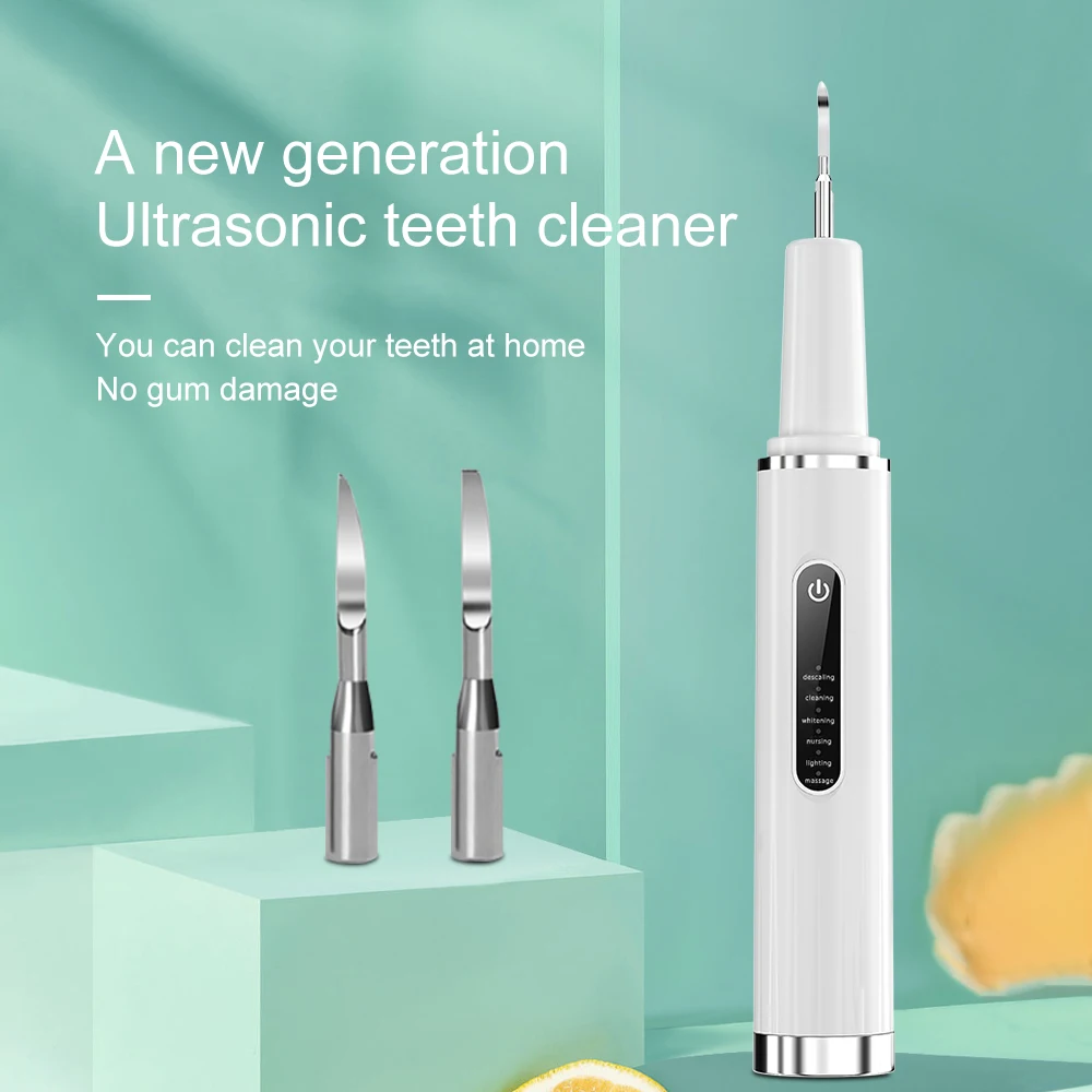 Dental Scaler Ultrasonic Teeth Cleaner Oral Dental Scaler Calculus Tartar Remover Plaque Stains Removal Tooth Whitening Cleaning tools dental cleaner dental scaler