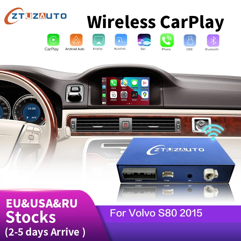

Wireless CarPlay for Volvo S80 2015 7" LCD ScreenAndroid Auto Interface Mirror Link AirPlay Car Play Support Reverse Camera