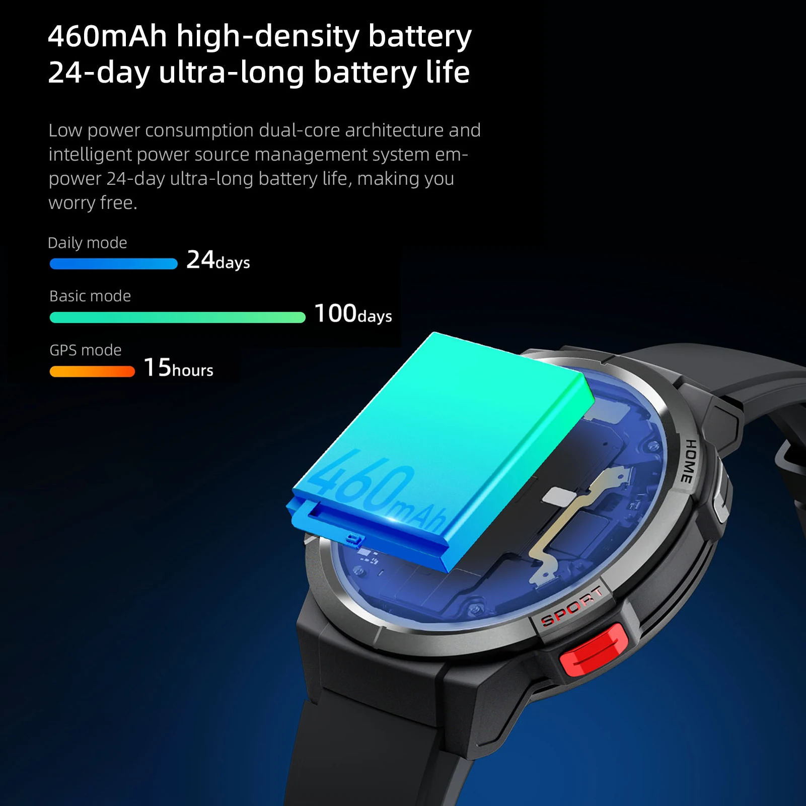 Mibro Watch GS ����Ʈ��ġ, GPS 1.43 ��ġ AMOLED ��ũ��, ���� �ɹڼ� SpO2 �����, 5AMT ��� �������� ����Ʈ ��ġ