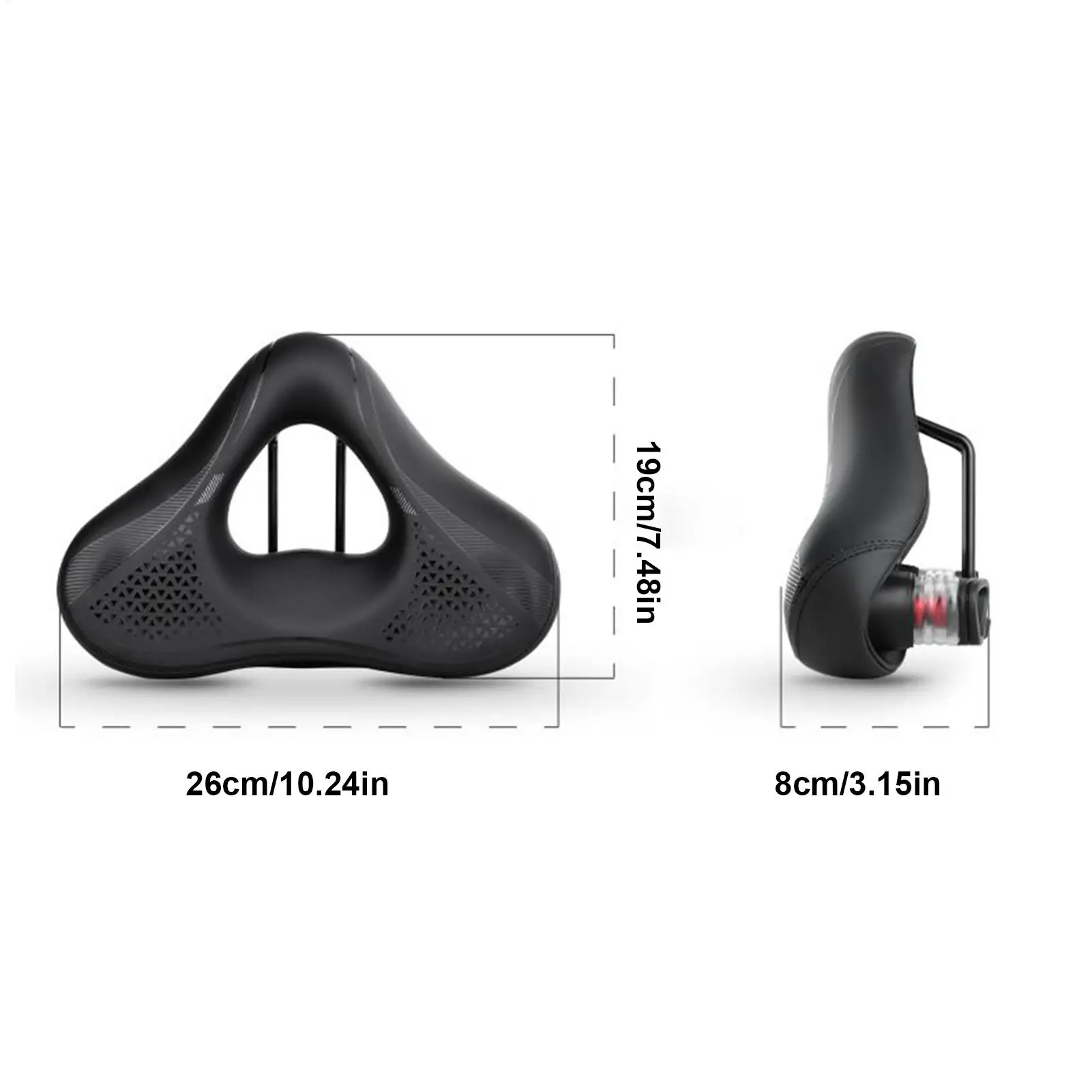 Seat Cushion For Cycling Shock Absorbing All-Weather Hollow-out Bike Cycling Seat Cushion For Commuting Touring Long-Distance