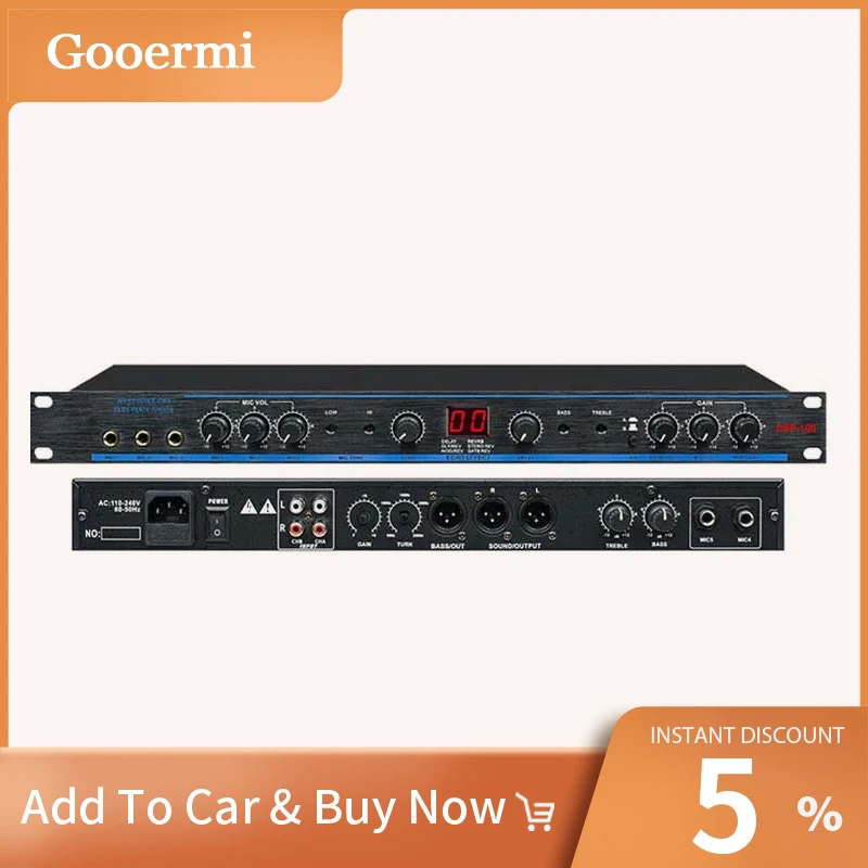 

Gooermi DSP100 Professional Audio Equipment DSP Processor Audio System With Volume Adjustment Button For Stage DJ