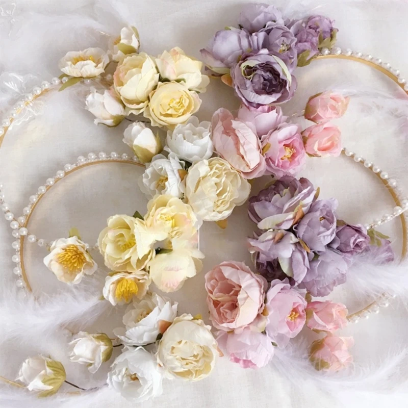 

Queen Princess Headband Virgin Mary Hair Band Cosplay Costume Party Props Feathers Hairpiece Dressing Clothing Accs