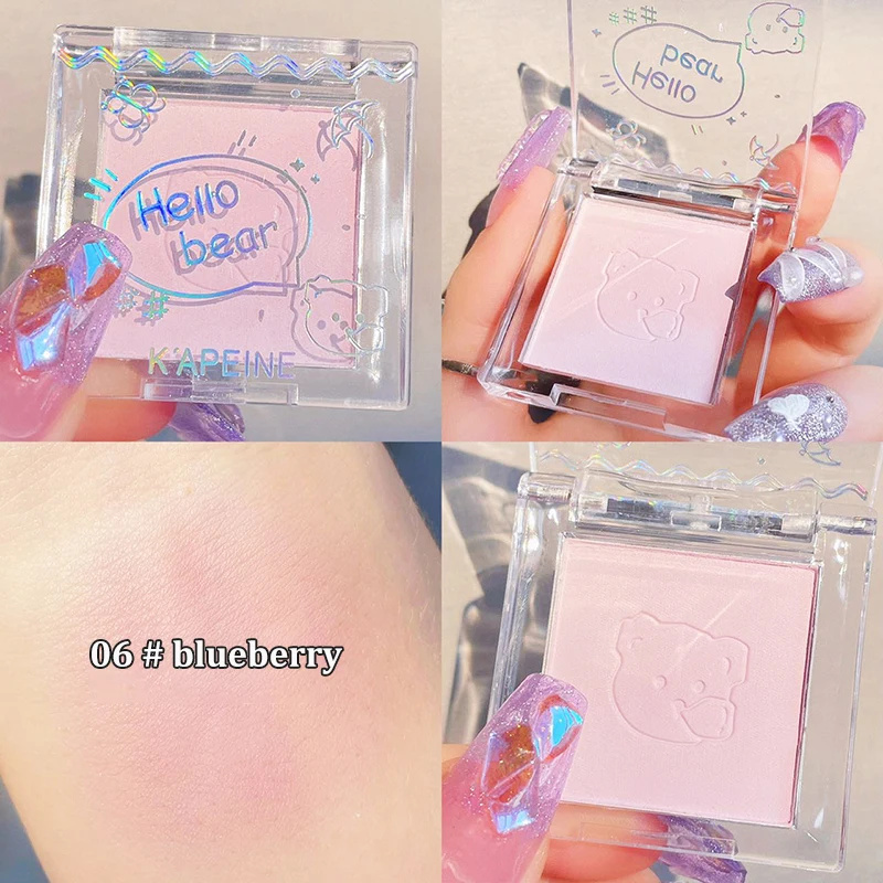 Monochrome Blush Palette Rose Hawthorn Cheek Tint Blusher Powder Natural Face Makeup Matte Peach Rouge Contour Shadow Palette 4